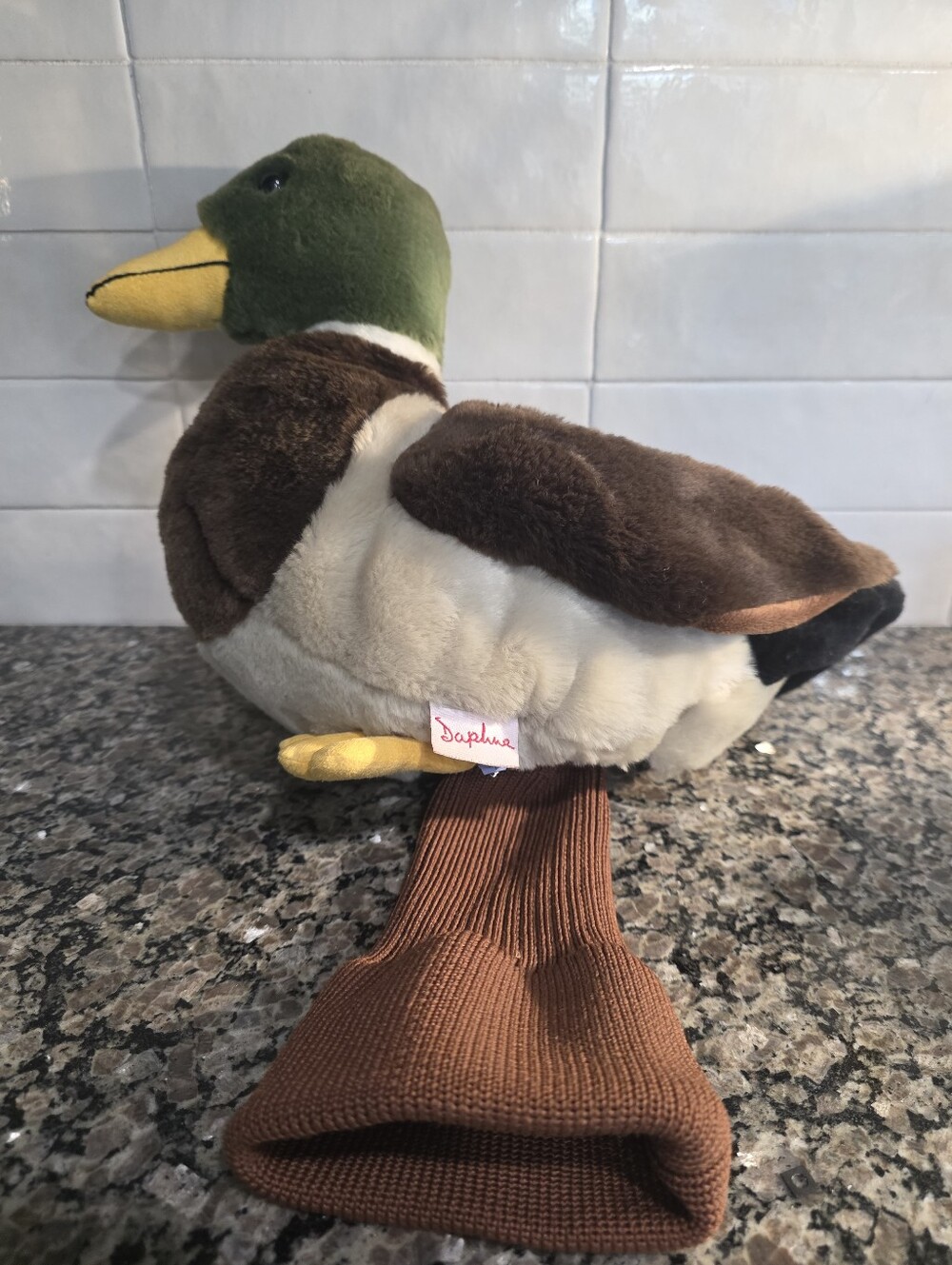 Daphnes Mallard Duck Plush Driver Golf Headcover w/ Knit Sock Sleeve